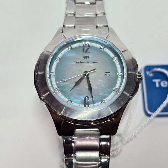 TechnoMarine Luna Tides Women's Watch w/ Mother of Pearl Dial 33mm (TM-826000) - Picture 1 of 11